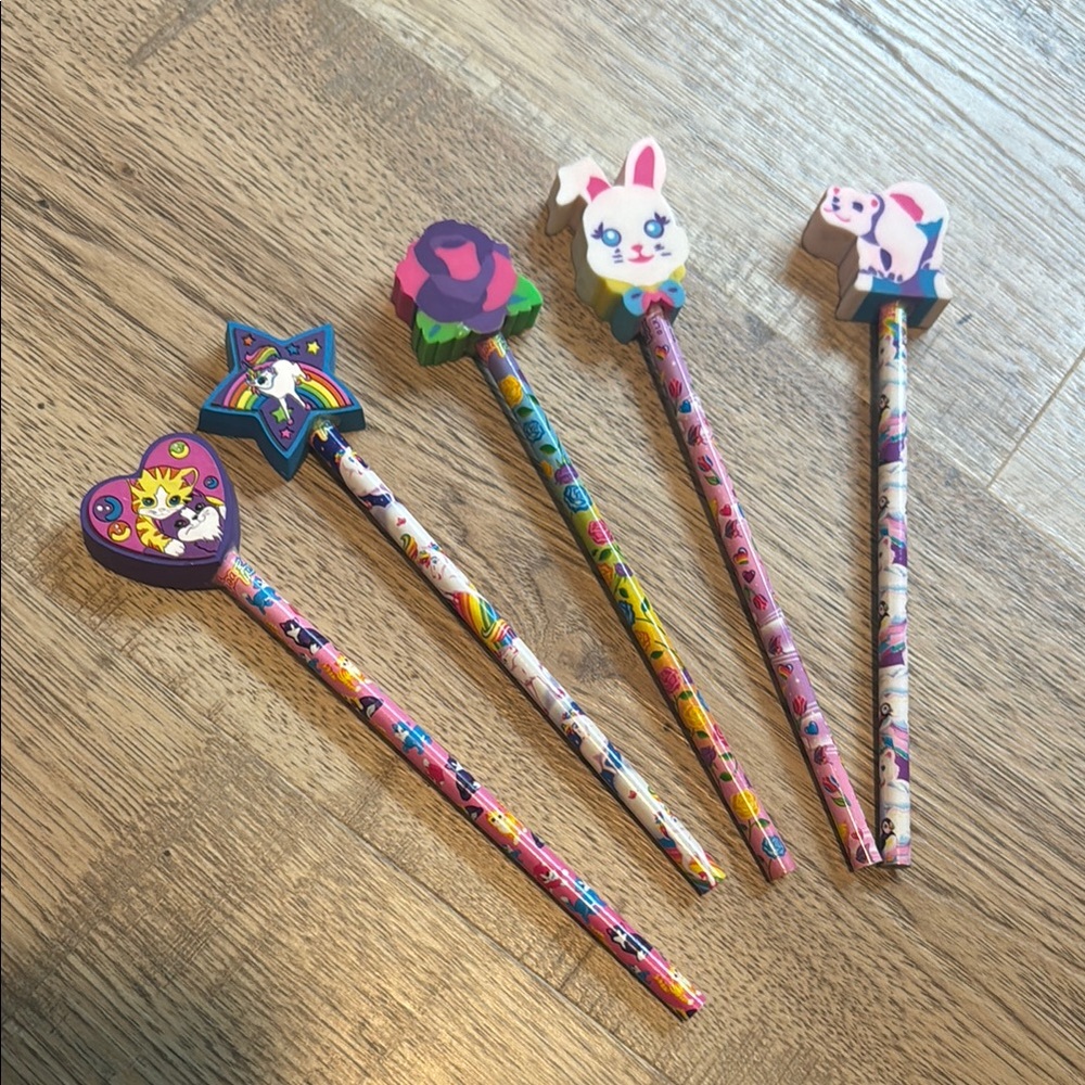 Vintage Lisa Frank pencils set of 5